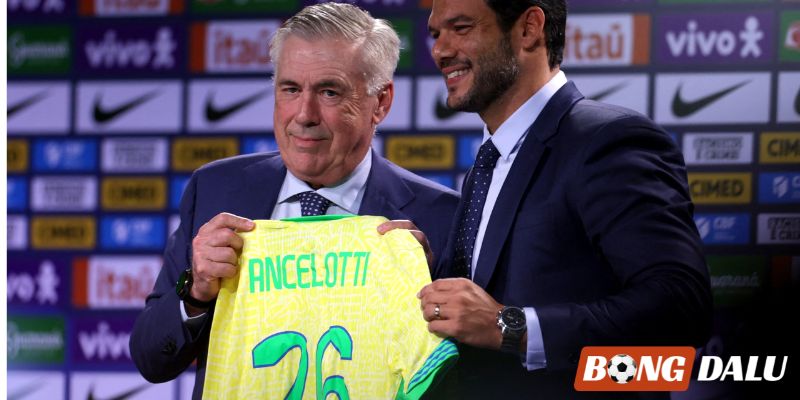 HLV Ancelotti hứa hẹn sẽ thổi luồng gió mới cho tinh thần thi đấu của tuyển Brazil